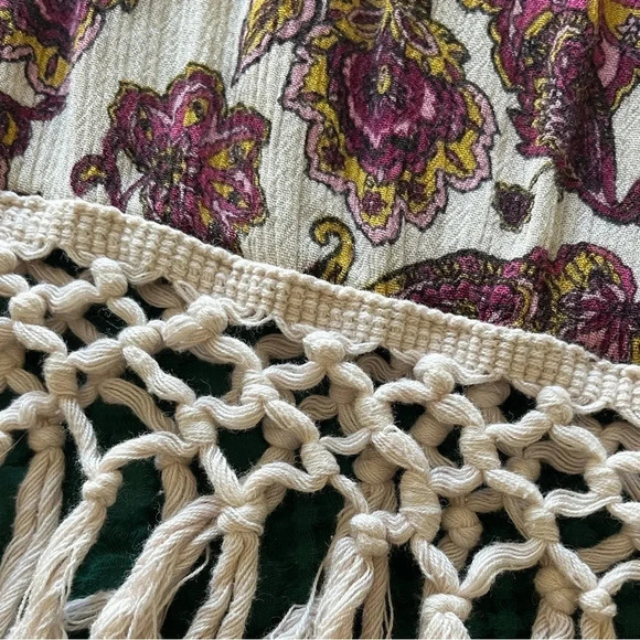 Unique Band of Gypsies floral mini shift dress with fringe and embroidery detail - Picture 5 of 6